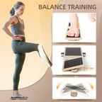 Single Foot Balance Board Ankle Trainer Wooden Non Slip Wobble Board