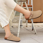 Women Cork Leather Clogs