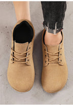 Wide Toe Lace-Up Casual Loafers for Men