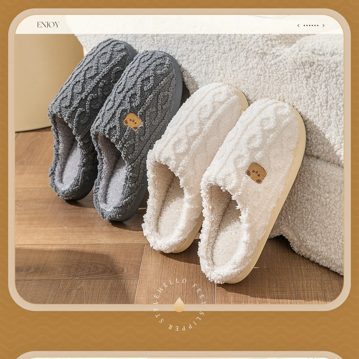 Women Winter Fur Slippers