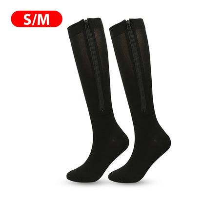 Zipper Compression Socks Edema Relief