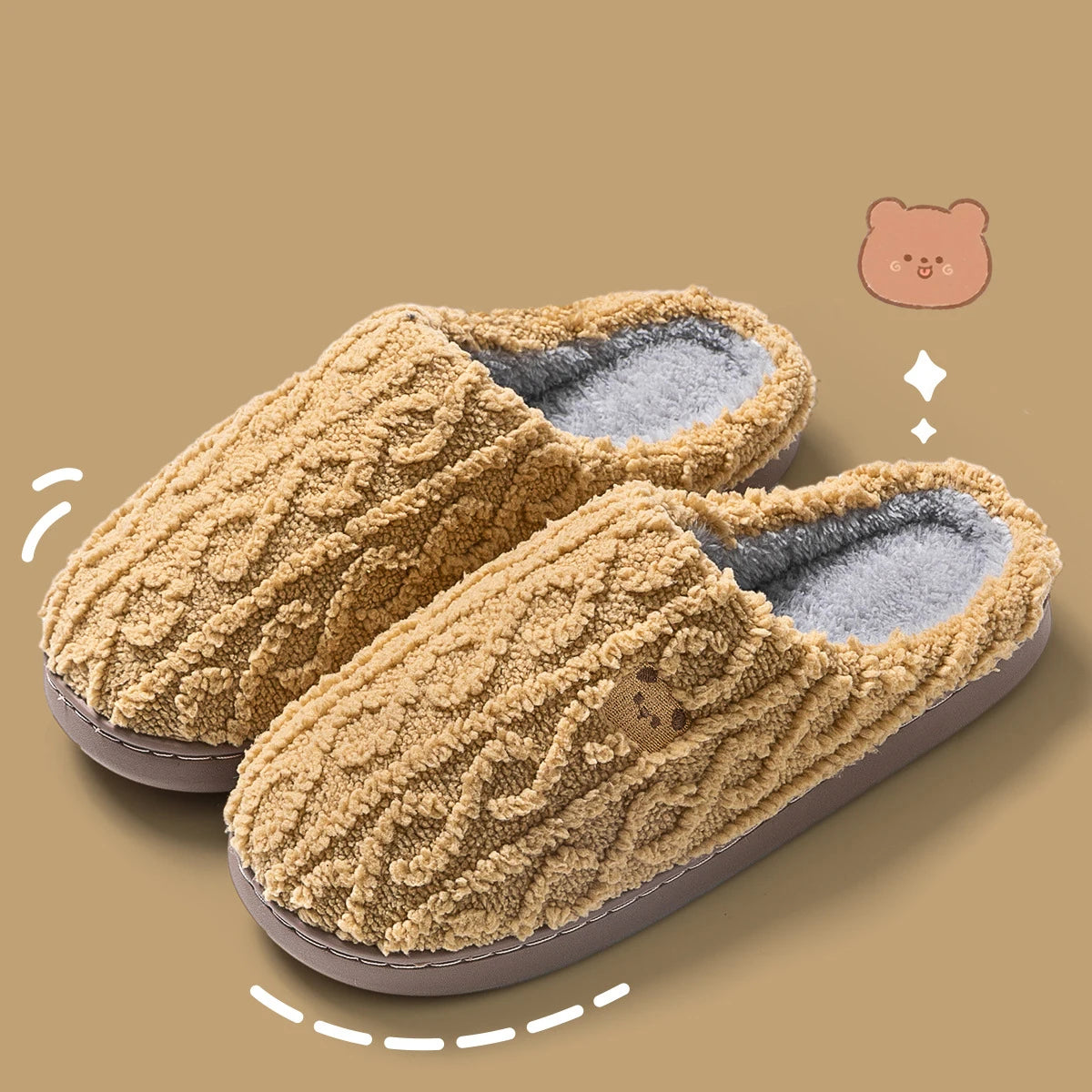 Women Winter Fur Slippers