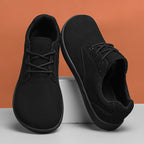Wide Toe Lace-Up Casual Loafers for Men