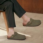 Women Cork Leather Clogs