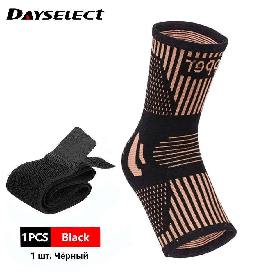 Copper Compression Ankle Support Sleeve for Foot & Ankle Comfort