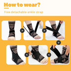 Copper Compression Ankle Support Sleeve for Foot & Ankle Comfort
