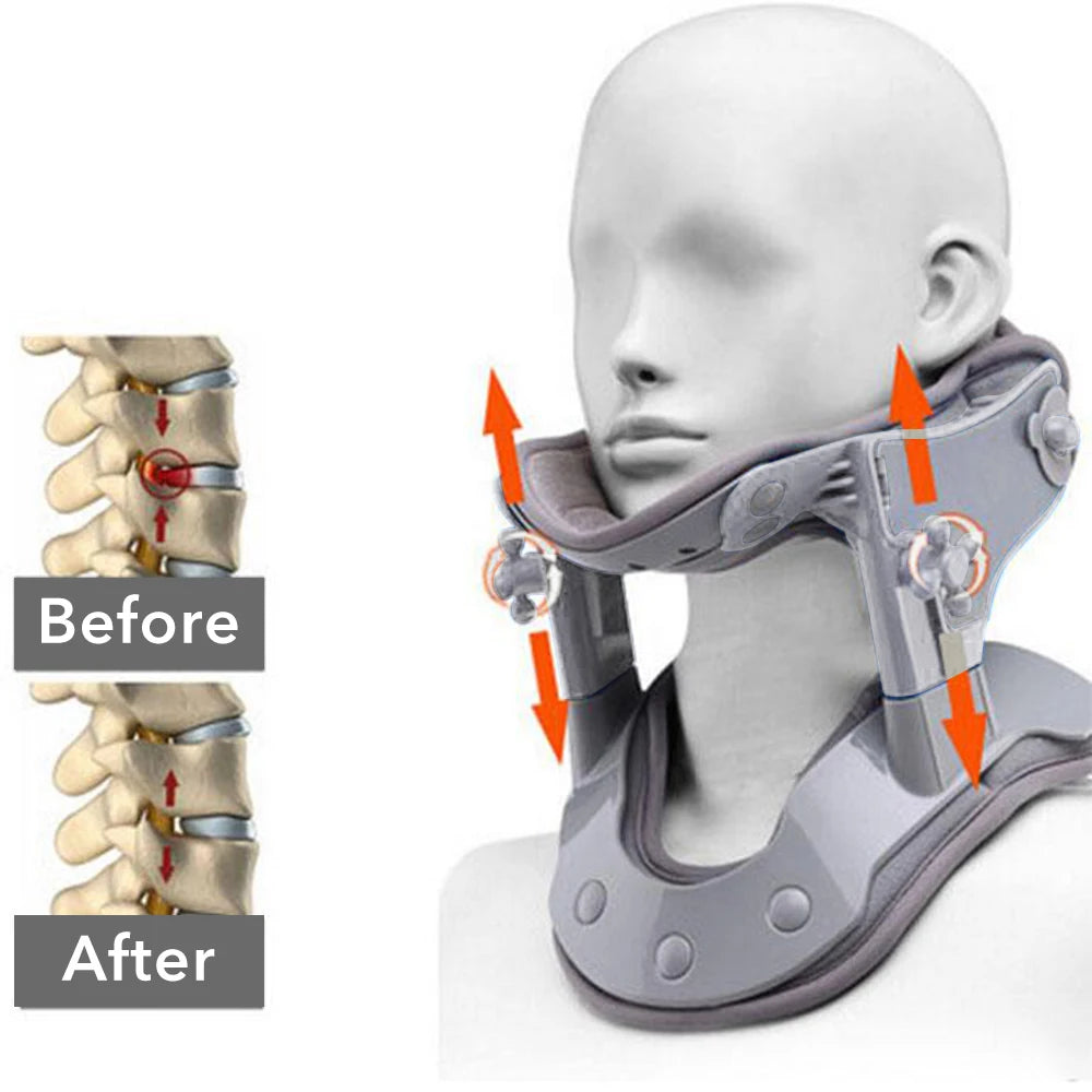 3-in-1 Heated Neck Support Collar – Adjustable Stretch Levels