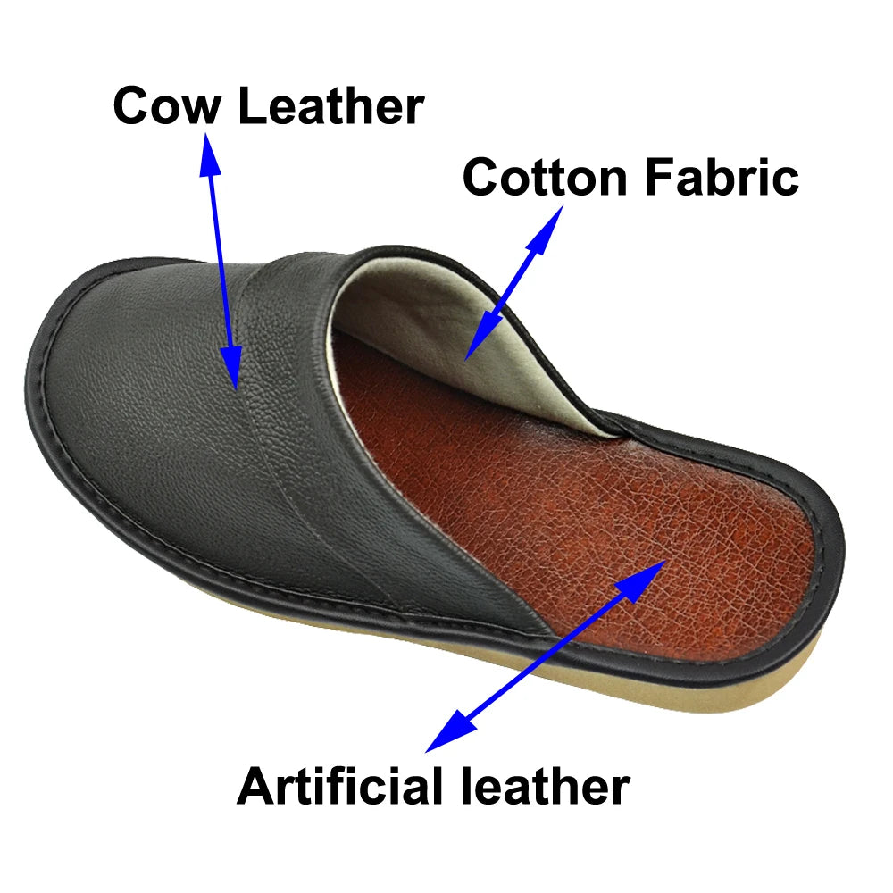 Genuine Leather House Slippers