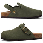 Women Cork Leather Clogs