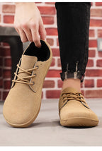Wide Toe Lace-Up Casual Loafers for Men
