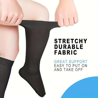 Widened Calf Compression Socks 4 Pack Unisex Knee High Support
