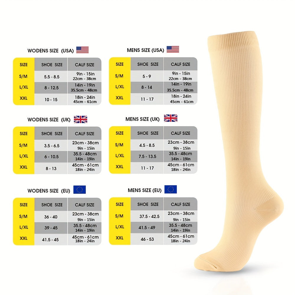 Copper Compression Socks 20-30 mmHg Knee High for Men and Women