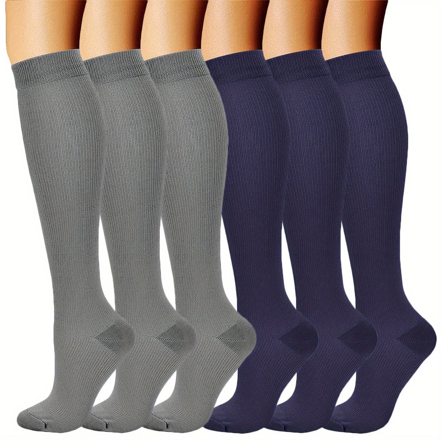 Copper Compression Socks 20-30 mmHg Knee High for Men and Women